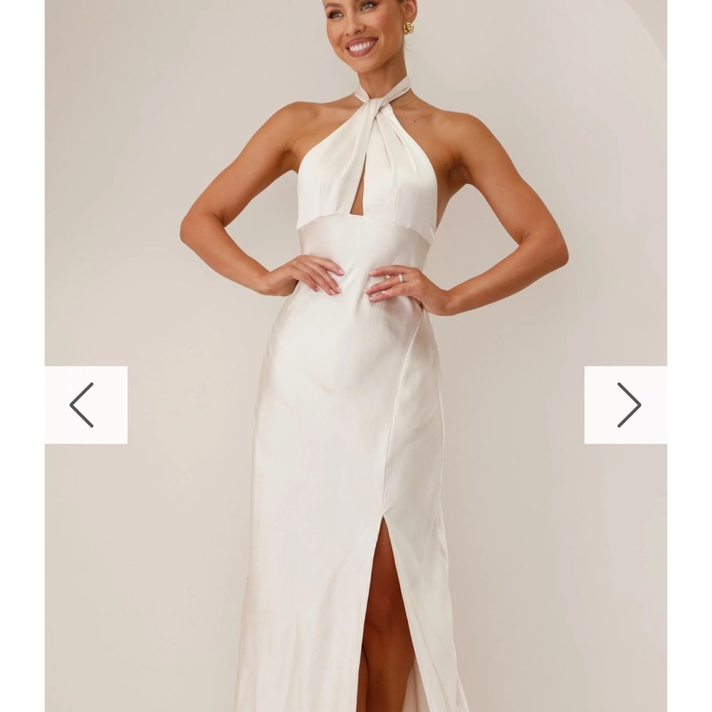 Champagne bridesmaid dress